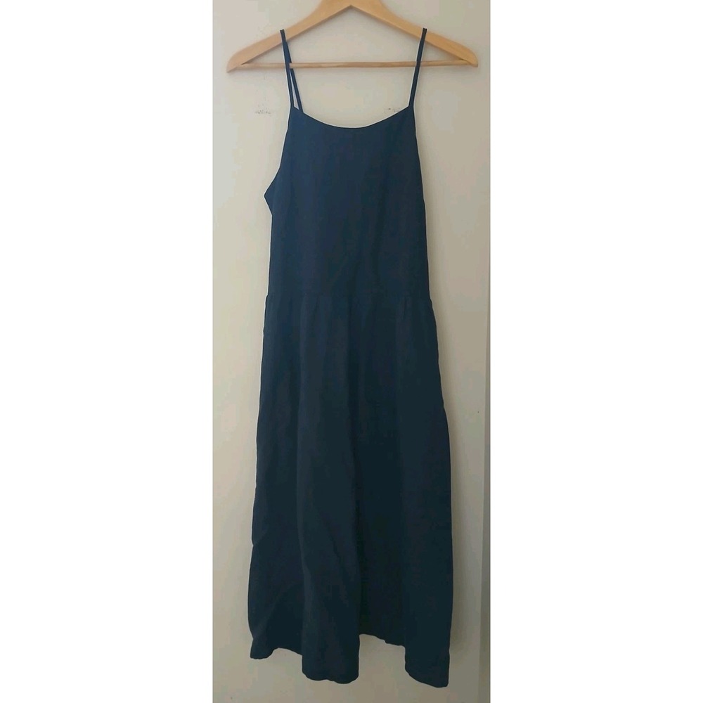 Hansel From Basel 100% Linen Midi Dress Size 1 Small Lagenlook Modest Loose